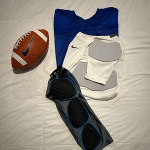 Nike White Compression Undershirt with Gray Girdle & Blue Practice Jersey